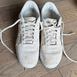 Puma Beige Suede Sneakers